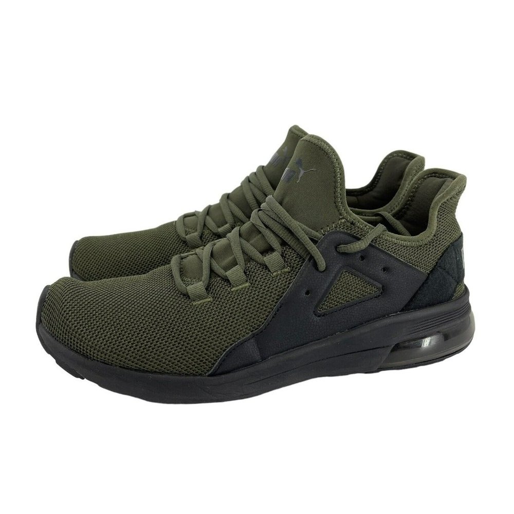 Puma Electron Street Men’s 10.5 Forest Green & Black Running Sneakers Shoes